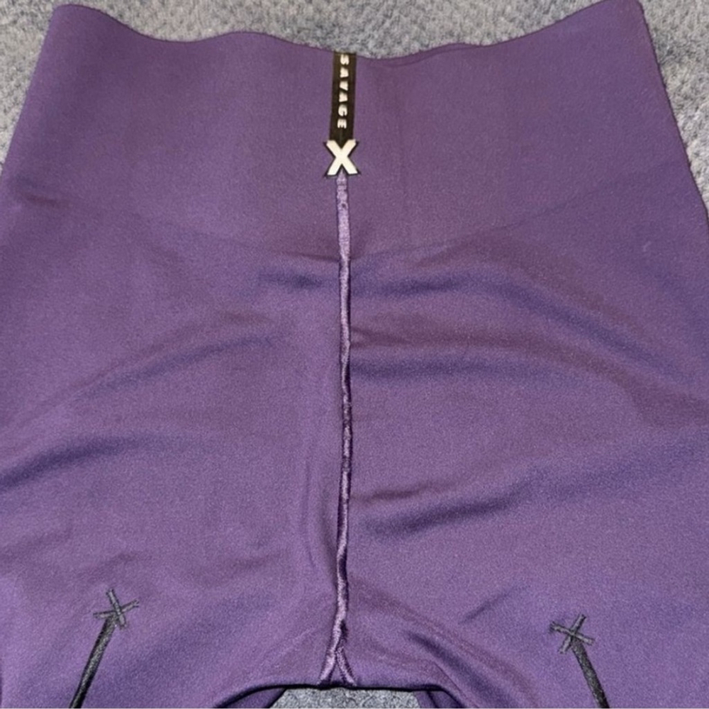 RARE- Savage X Fenty Punk Purple Hotline High-Waisted Leggings | EUC | Sz M - Picture 2 of 6
